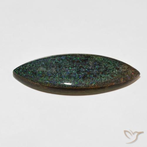 Ópalo matriz Multicolor natural de 31.67 ct, Marquesa, Opaco