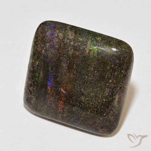Ópalo matriz Multicolor natural de 51.05 ct, Forma Cojín, Opaco