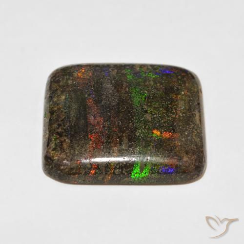 Ópalo matriz Multicolor natural de 51.05 ct, Forma Cojín, Opaco
