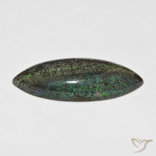 Ópalo matriz Multicolor natural de 17.31 ct, Marquesa, Opaco