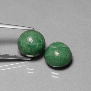 Gemas de maw-sit-sit verde natural de  ct, corte redondo, opaco