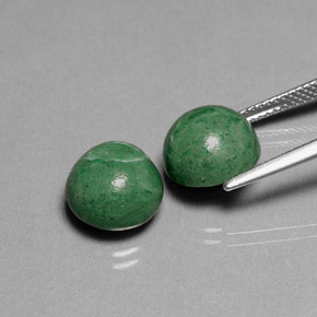 Gemas de maw-sit-sit verde natural de  ct, corte redondo, opaco