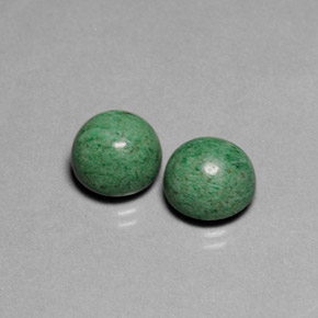 Gemas de maw-sit-sit verde natural de  ct, corte redondo, opaco