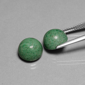 Gemas de maw-sit-sit verde natural de  ct, corte redondo, opaco