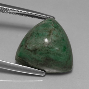 Maw-sit-sit verde natural de 12,52 ct, trillón, opaco