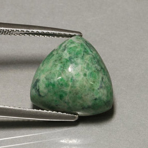 Maw-sit-sit verde natural de 12,16 ct, trillón, opaco