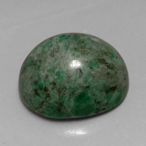 Maw-sit-sit verde natural de 9,84 ct, corte óvalo, opaco