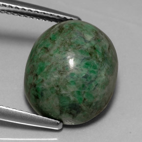 Maw-sit-sit verde natural de 9,84 ct, corte óvalo, opaco
