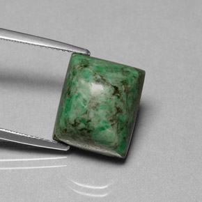 Maw-sit-sit verde natural de 13,00 ct, baguette, opaco