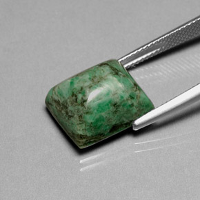 Maw-sit-sit verde natural de 13,00 ct, baguette, opaco