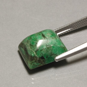 Maw-sit-sit verde natural de 13,48 ct, baguette, opaco