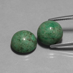 Gemas de maw-sit-sit verde natural de  ct, corte redondo, opaco