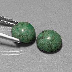 Gemas de maw-sit-sit verde natural de  ct, corte redondo, opaco
