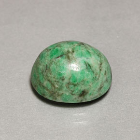 Maw-sit-sit verde natural de 8,41 ct, corte óvalo, opaco