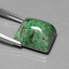 Maw-sit-sit verde natural de 15,19 ct, baguette, opaco