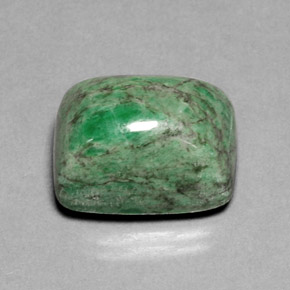 Maw-sit-sit verde natural de 20,95 ct, corte cojín, opaco