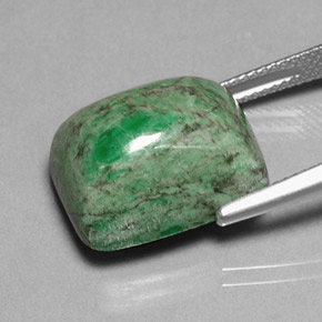 Maw-sit-sit verde natural de 20,95 ct, corte cojín, opaco