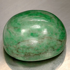 maw-sit-sit Verde natural de 16.90 ct, Corte Óvalo, Opaco