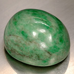 maw-sit-sit Verde natural de 16.90 ct, Corte Óvalo, Opaco