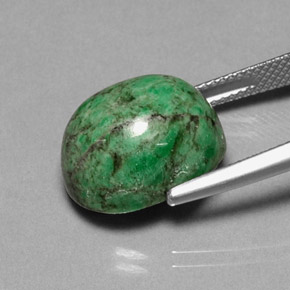 maw-sit-sit Verde natural de 15.05 ct, Corte Óvalo, Opaco