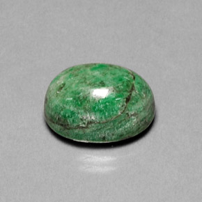 Maw-sit-sit verde natural de 11,30 ct, corte óvalo, opaco