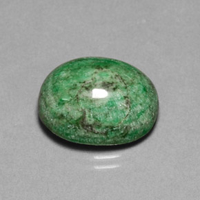 Maw-sit-sit verde natural de 13,55 ct, corte óvalo, opaco