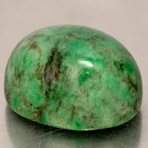 Maw-sit-sit verde natural de 19,74 ct, corte óvalo, opaco