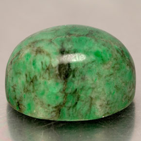 Maw-sit-sit verde natural de 19,74 ct, corte óvalo, opaco