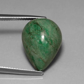 Maw-sit-sit verde natural de 19,99 ct, en forma de pera, opaco