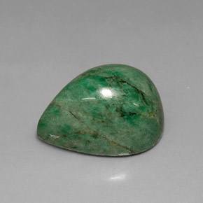 Maw-sit-sit verde natural de 19,99 ct, en forma de pera, opaco