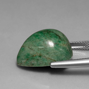 Maw-sit-sit verde natural de 19,99 ct, en forma de pera, opaco