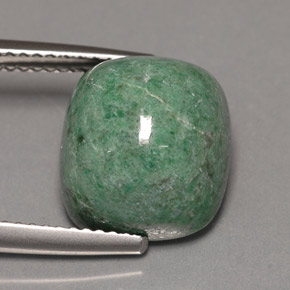 Maw-sit-sit verde natural de 9,50 ct, corte cojín, opaco
