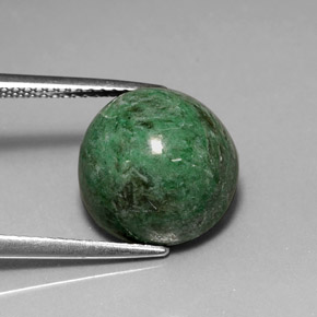 Maw-sit-sit verde natural de 8,75 ct, corte redondo, opaco