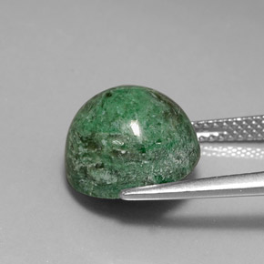 Maw-sit-sit verde natural de 8,75 ct, corte redondo, opaco