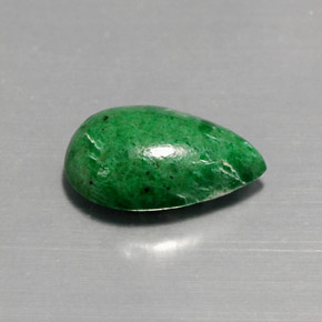 Maw-sit-sit verde natural de 4,24 ct, en forma de pera, opaco