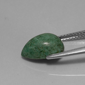 Maw-sit-sit verde natural de 3,13 ct, en forma de pera, opaco