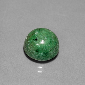 Maw-sit-sit verde natural de 5,88 ct, corte redondo, opaco