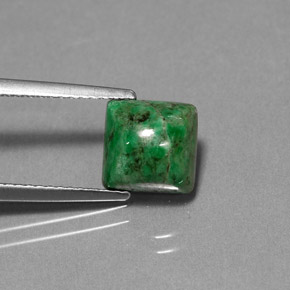 Maw-sit-sit verde natural de 3,10 ct, cuadrado, opaco