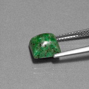 Maw-sit-sit verde natural de 3,10 ct, cuadrado, opaco