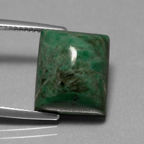 Maw-sit-sit verde natural de 15,54 ct, baguette, opaco