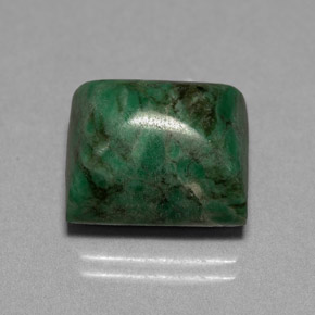 Maw-sit-sit verde natural de 15,54 ct, baguette, opaco