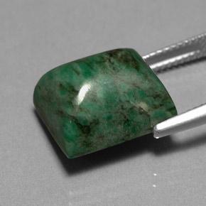 Maw-sit-sit verde natural de 15,54 ct, baguette, opaco