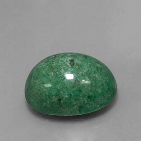 Maw-sit-sit verde natural de 10,06 ct, corte óvalo, opaco