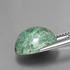 Maw-sit-sit verde natural de 7,78 ct, corte óvalo, opaco