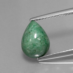 Maw-sit-sit verde natural de 3,27 ct, en forma de pera, opaco