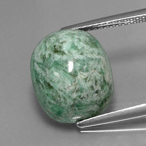 maw-sit-sit Verde natural de 9.76 ct, Corte Óvalo, Opaco