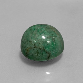 Maw-sit-sit verde natural de 5,08 ct, corte redondo, opaco