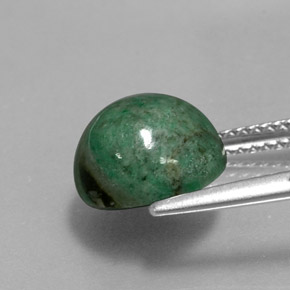 Maw-sit-sit verde natural de 5,08 ct, corte redondo, opaco