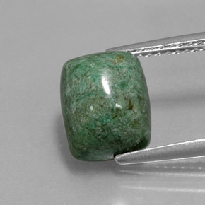 Maw-sit-sit verde natural de 4,31 ct, corte cojín, opaco