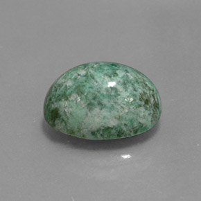 Maw-sit-sit verde natural de 4,23 ct, corte óvalo, opaco